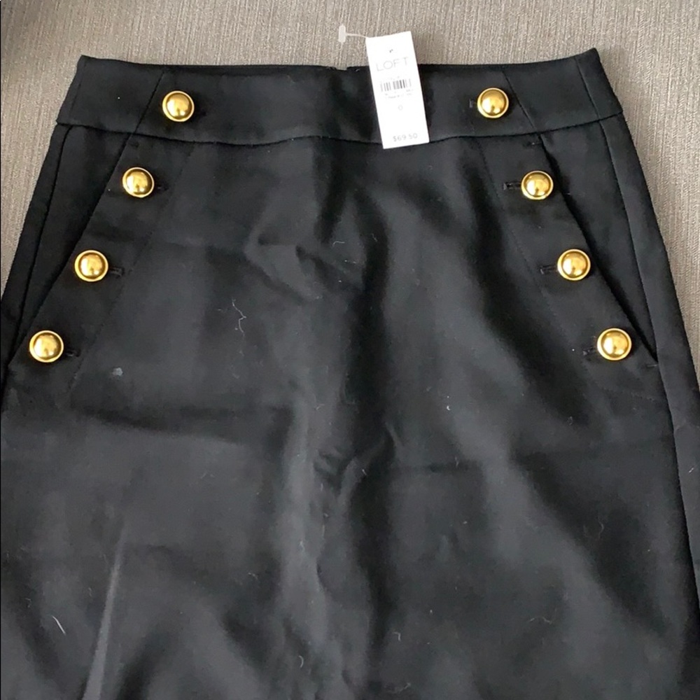 Black Ann Taylor Loft Nautical Skirt Size 0